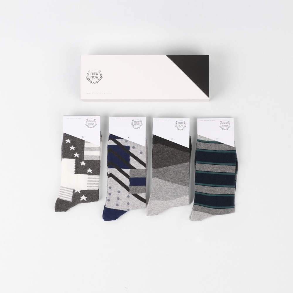Mens Printed& Patterned Socks | 4 Pair Set